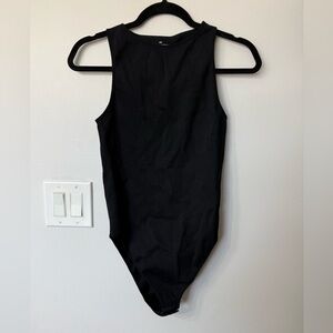 High Neck Black Womens Bodysuit
